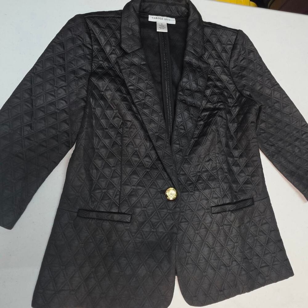 Carole wren black quilted blazer